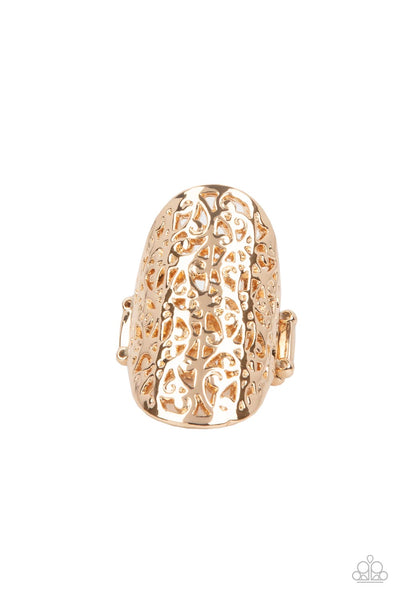 Paparazzi Full Out Frill - Gold Rings