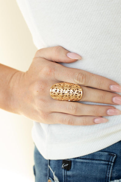 Paparazzi Full Out Frill - Gold Rings