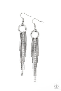 Paparazzi Pass The Glitter - Black Earrings