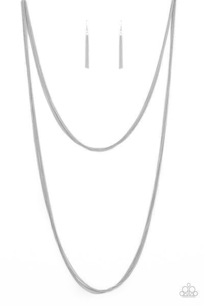Paparazzi Save Your TIERS - Silver Necklace