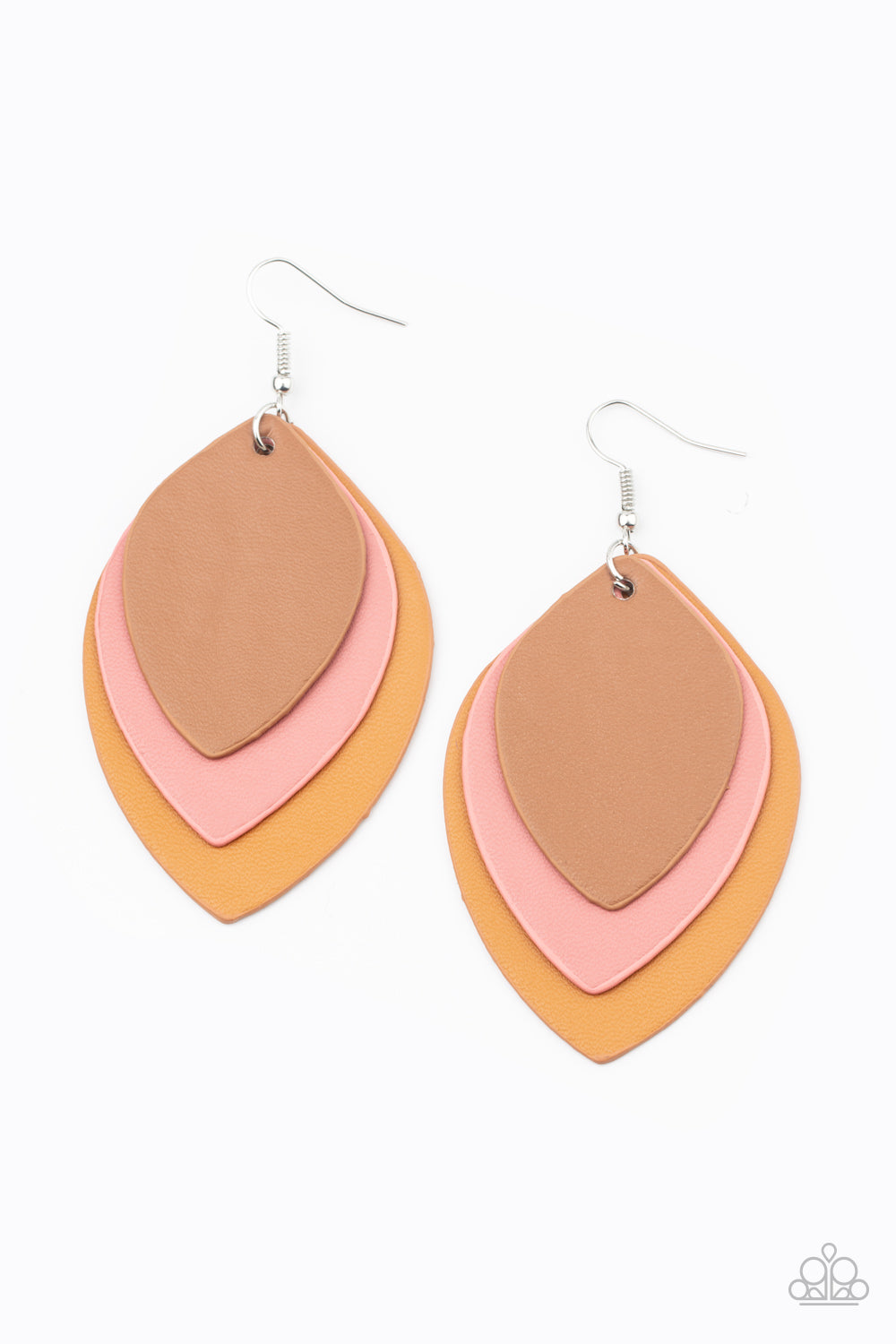 Paparazzi Light as a LEATHER - Multi Earrings