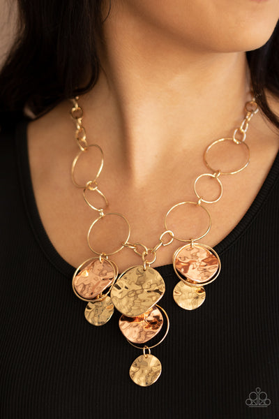 Paparazzi Learn The HARDWARE Way - Gold Necklace