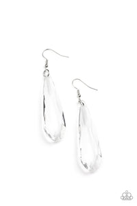 Paparazzi Crystal Crowns - White Earrings