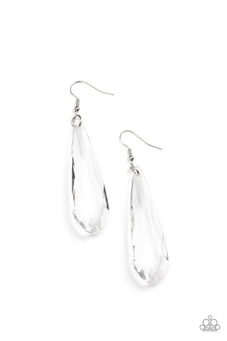 Paparazzi Crystal Crowns - White Earrings