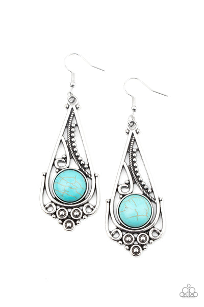Paparazzi Canyon Climate - Blue Earrings