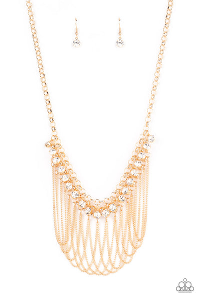 Paparazzi Flaunt Your Fringe - Gold Necklace