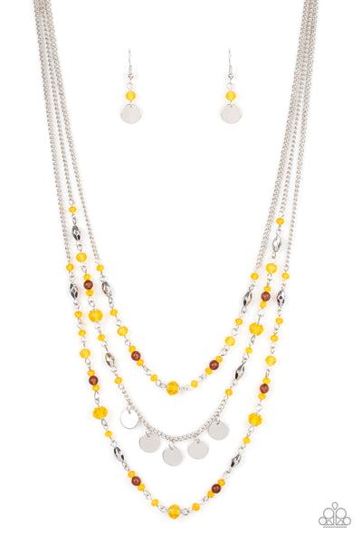 Paparazzi Step Out of My Aura - Yellow Necklace