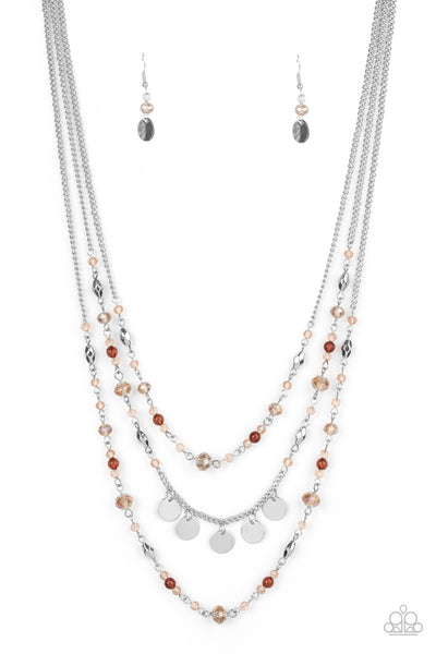 Paparazzi Step Out of My Aura - Brown Necklace