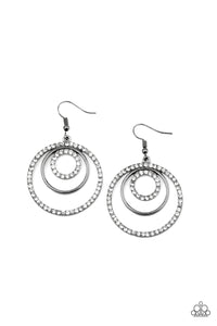 Paparazzi Bodaciously Bubbly - Black Earrings