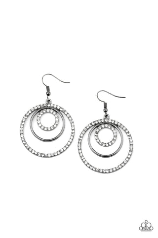 Paparazzi Bodaciously Bubbly - Black Earrings