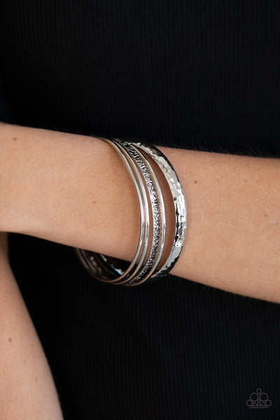Paparazzi Get Into Gear - Silver Bracelet