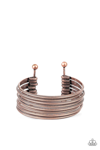 Paparazzi Now Watch Me Stack - Copper Bracelet