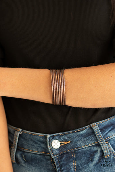 Paparazzi Now Watch Me Stack - Copper Bracelet