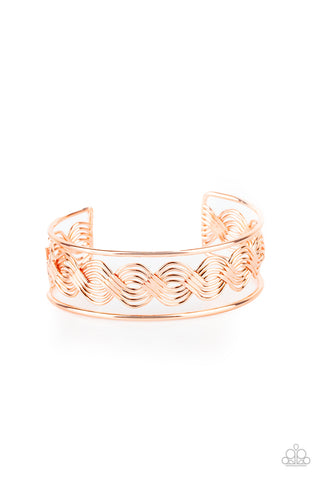 Paparazzi WEAVE An Impression - Copper Bracelet