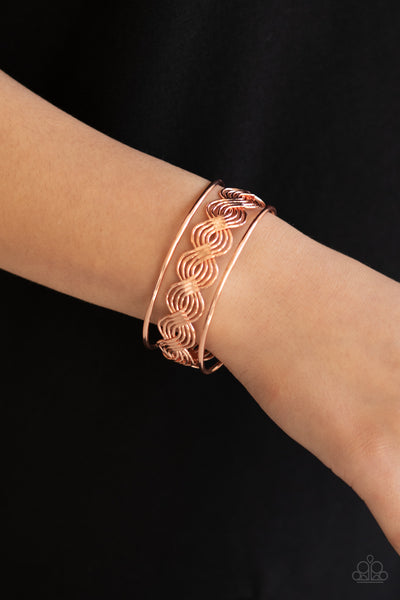 Paparazzi WEAVE An Impression - Copper Bracelet