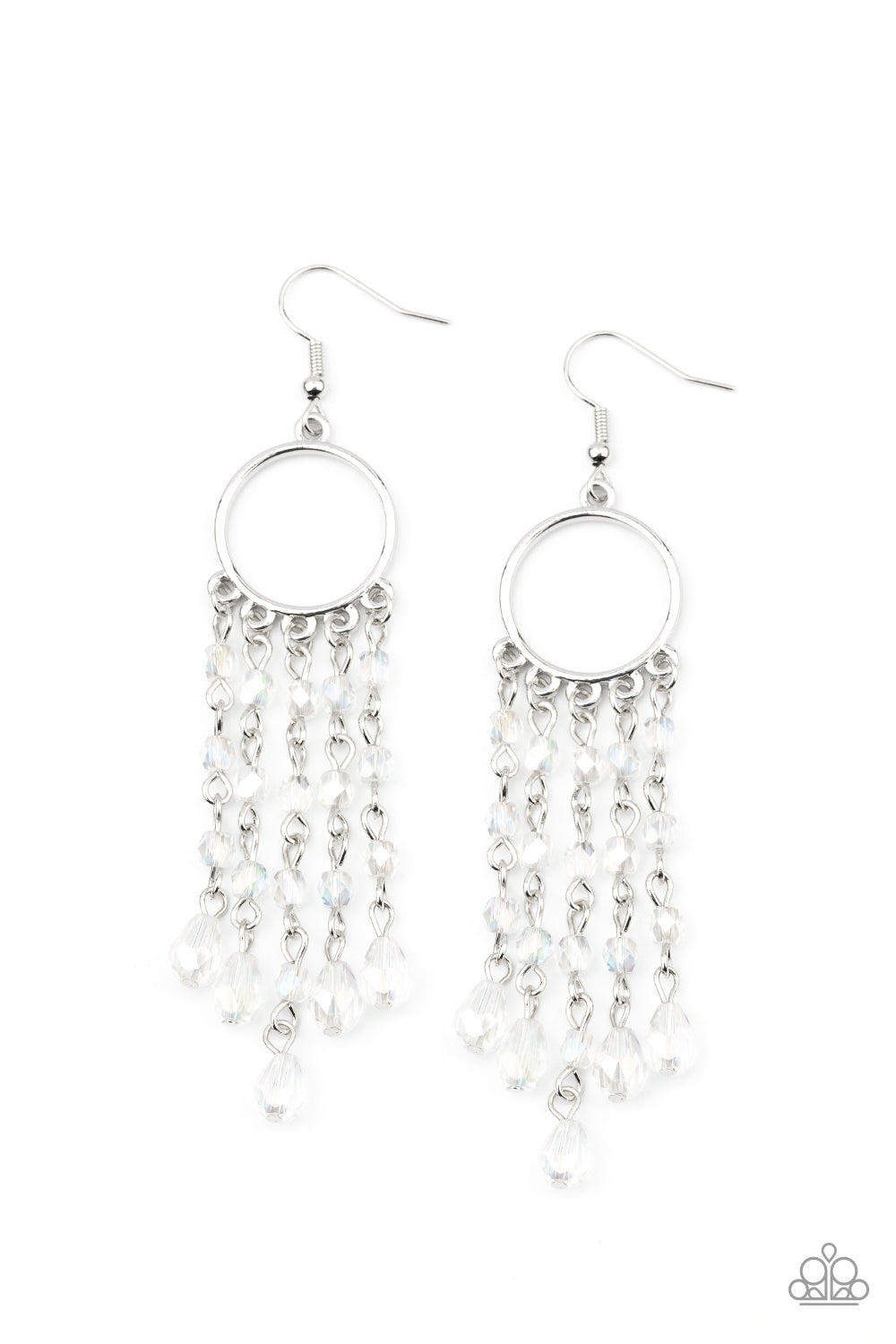 Paparazzi Dazzling Delicious - White Earrings