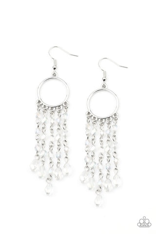 Paparazzi Dazzling Delicious - White Earrings