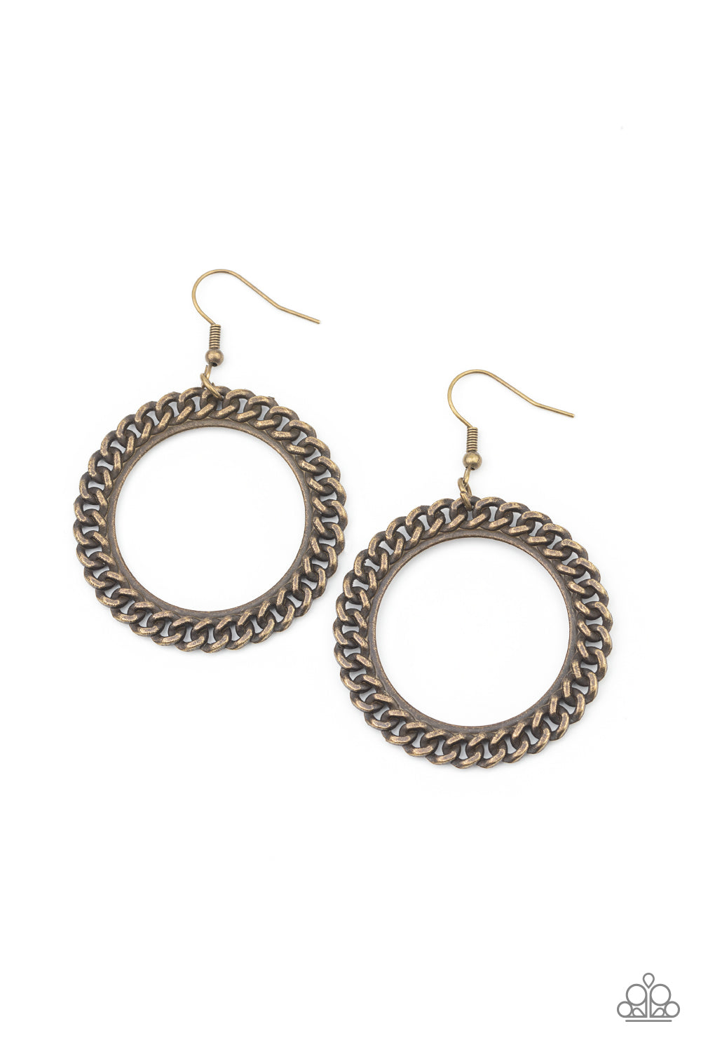 Paparazzi Above The RIMS - Brass Earrings