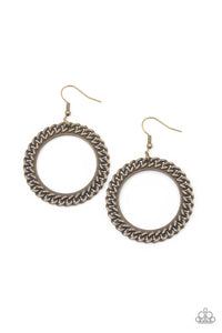 Paparazzi Above The RIMS - Brass Earrings