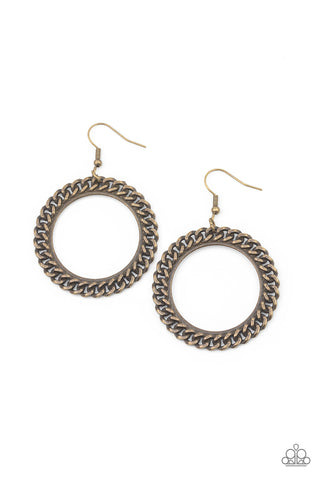 Paparazzi Above The RIMS - Brass Earrings