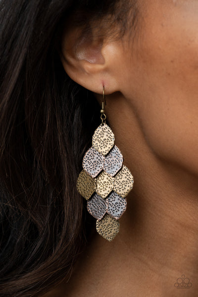 Paparazzi Loud and Leafy - Multi Earrings