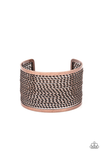Paparazzi Stacked Sensation - Copper Bracelet