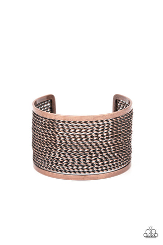 Paparazzi Stacked Sensation - Copper Bracelet