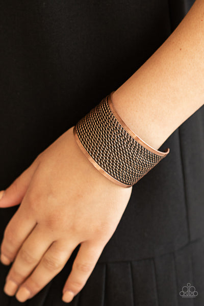 Paparazzi Stacked Sensation - Copper Bracelet