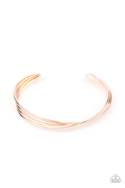 Paparazzi Bringing Basics Back - Rose Gold Bracelet