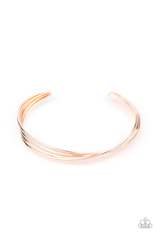 Paparazzi Bringing Basics Back - Rose Gold Bracelet