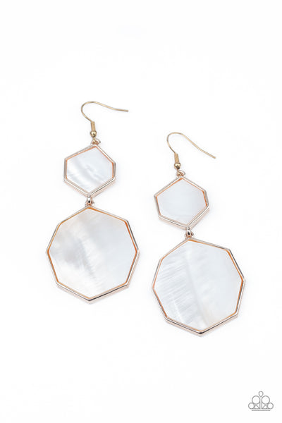 Paparazzi Vacation Glow - Rose Gold Earrings