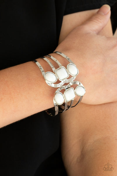 Paparazzi Mystified - White. Bracelet