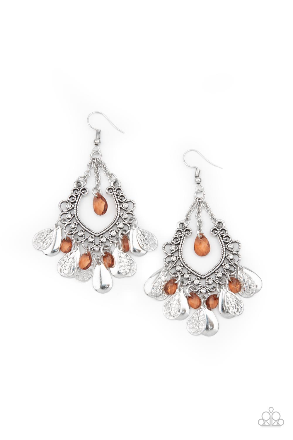 Paparazzi Musical Gardens - Brown Earrings