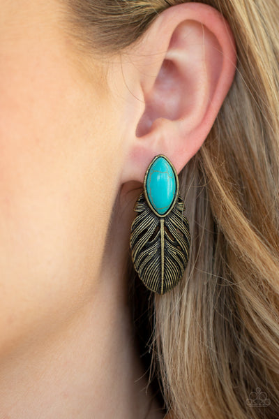 Paparazzi Rural Roadrunner - Brass Earrings