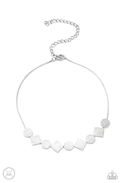 Paparazzi Dont Get Bent Out Of Shape - Silver Necklace