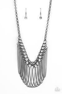 Paparazzi Flaunt Your Fringe - Black Necklace