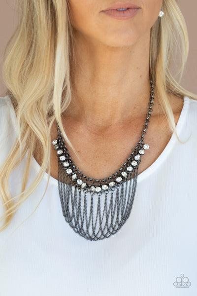 Paparazzi Flaunt Your Fringe - Black Necklace