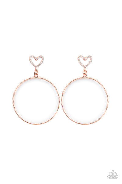 Paparazzi Love Your Curves - Copper Earrings