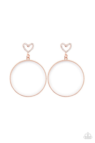 Paparazzi Love Your Curves - Copper Earrings