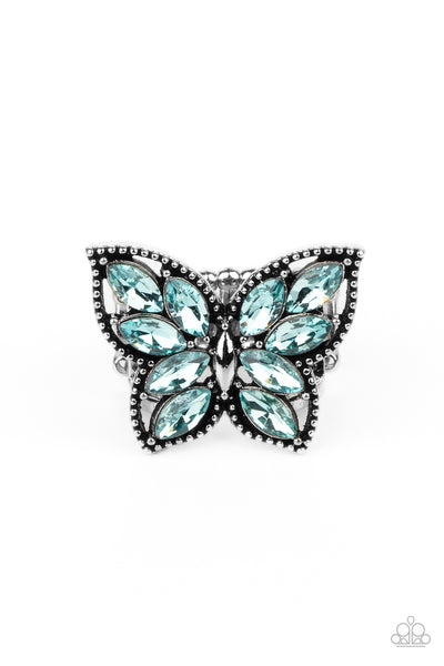 Paparazzi Fluttering Fashionista - Blue Ring