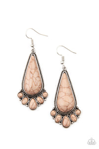 Paparazzi Rural Recluse - Brown Earrings