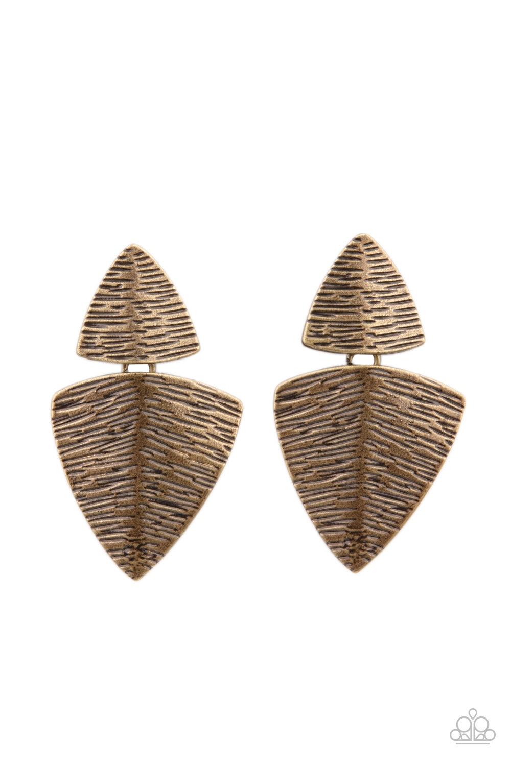 Paparazzi PRIMAL Factors - Brass Earrings