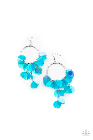 Paparazzi Holographic Hype - Blue Earrings