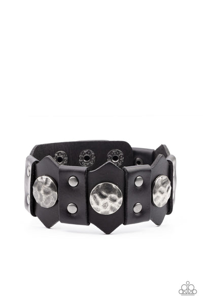 Paparazzi Electrified Edge - Black Bracelet
