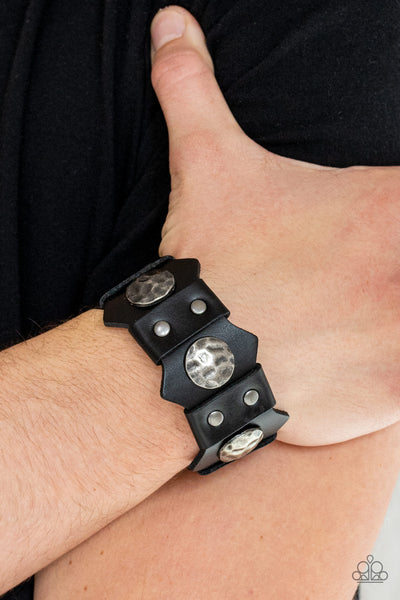 Paparazzi Electrified Edge - Black Bracelet