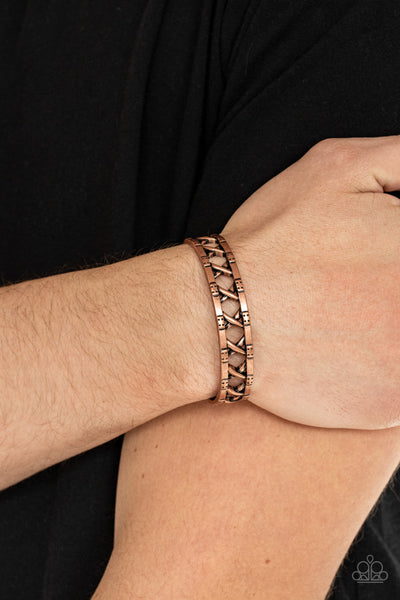 Paparazzi In Over Your METALHEAD - Copper Bracelet