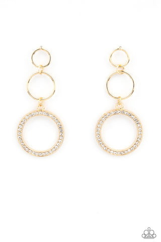 Paparazzi Rule-Breaking Radiance - Gold Earrings