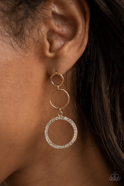 Paparazzi Rule-Breaking Radiance - Gold Earrings