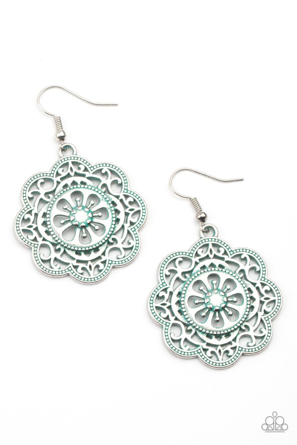Paparazzi Western Mandalas - Blue Earrings