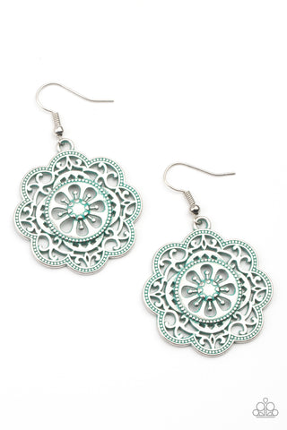 Paparazzi Western Mandalas - Blue Earrings